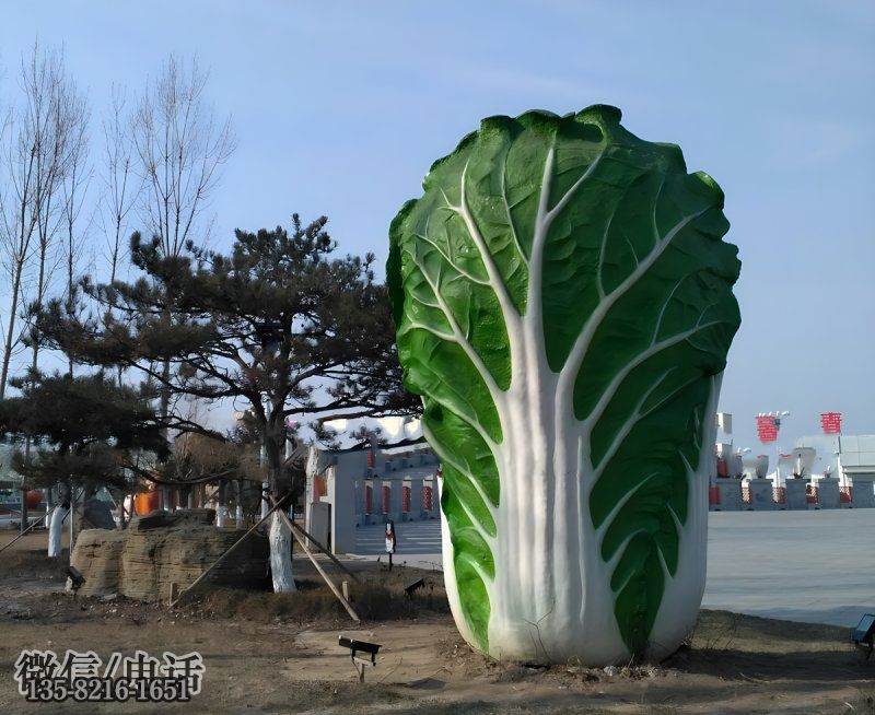 玻璃鋼仿真大白菜雕塑